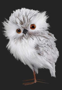 Owl Decor - White and Silver (Ears Down)