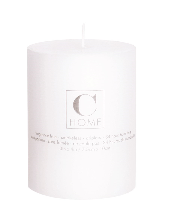 Candle - White Fragrance Free