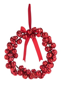 Wreath - Red Bells with Bow