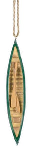 Ornament - Canoe with Paddles (Green)