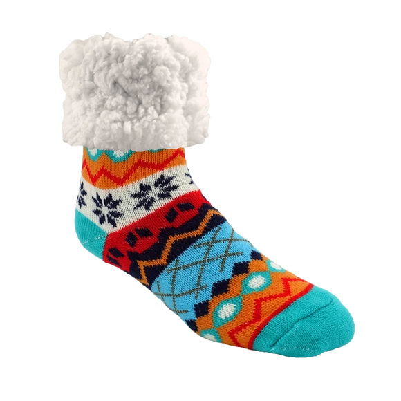 Pudus Classic Slipper Socks - Winter Snowflake