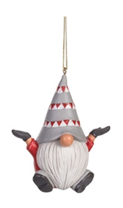 Gnome Ornament - Grey Hat