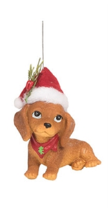 Ornament - Dog with Hat (Hankerchief)