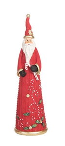 Santa Figurine - Holding Candycane (Small)